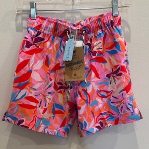 NWT SnapperRock Blooming Sunset Sustainable Swim Short Size 8